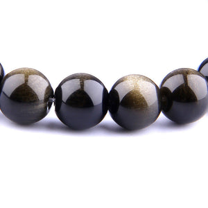 Obsidiano (Auksinio) karoliukai 4mm
