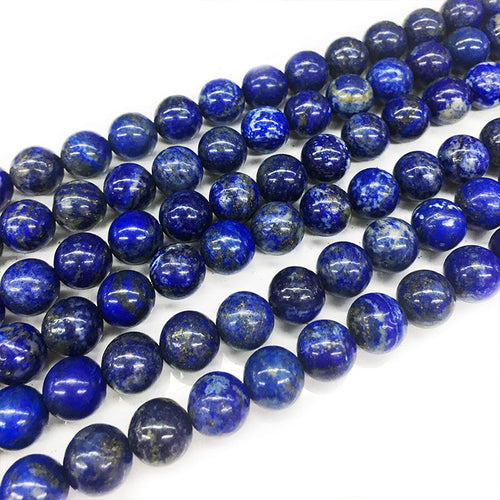 Lazurito (Lapis Lazuli) natūralūs karoliukai