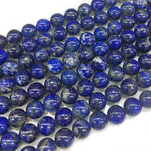 Įkelkite vaizdą, Lazurito (Lapis Lazuli) natūralūs karoliukai 