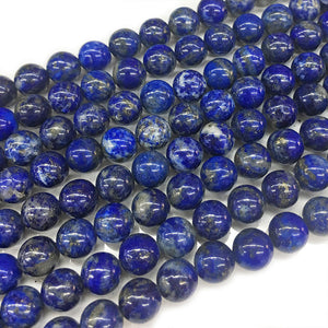 Lazurito (Lapis Lazuli) natūralūs karoliukai